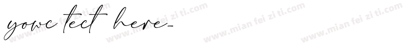 yowc tect here字体转换